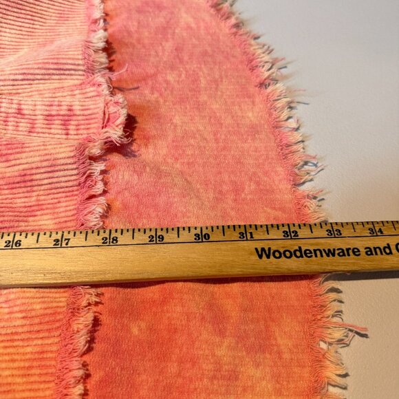 POL Women S Corduroy Jacket Pink Ombre Distressed Raw Hem Long Sleeve Oversized - Picture 6 of 7